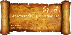 Szentkirályi Arabella névjegykártya